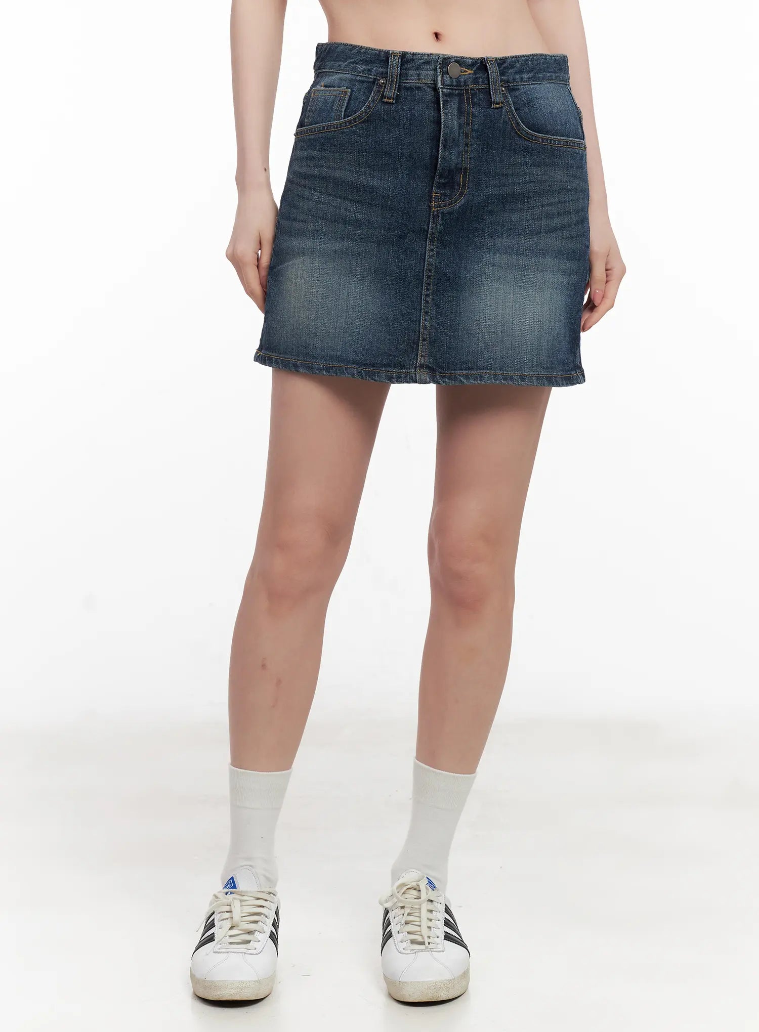 Washed Denim Mini Skirt CL501