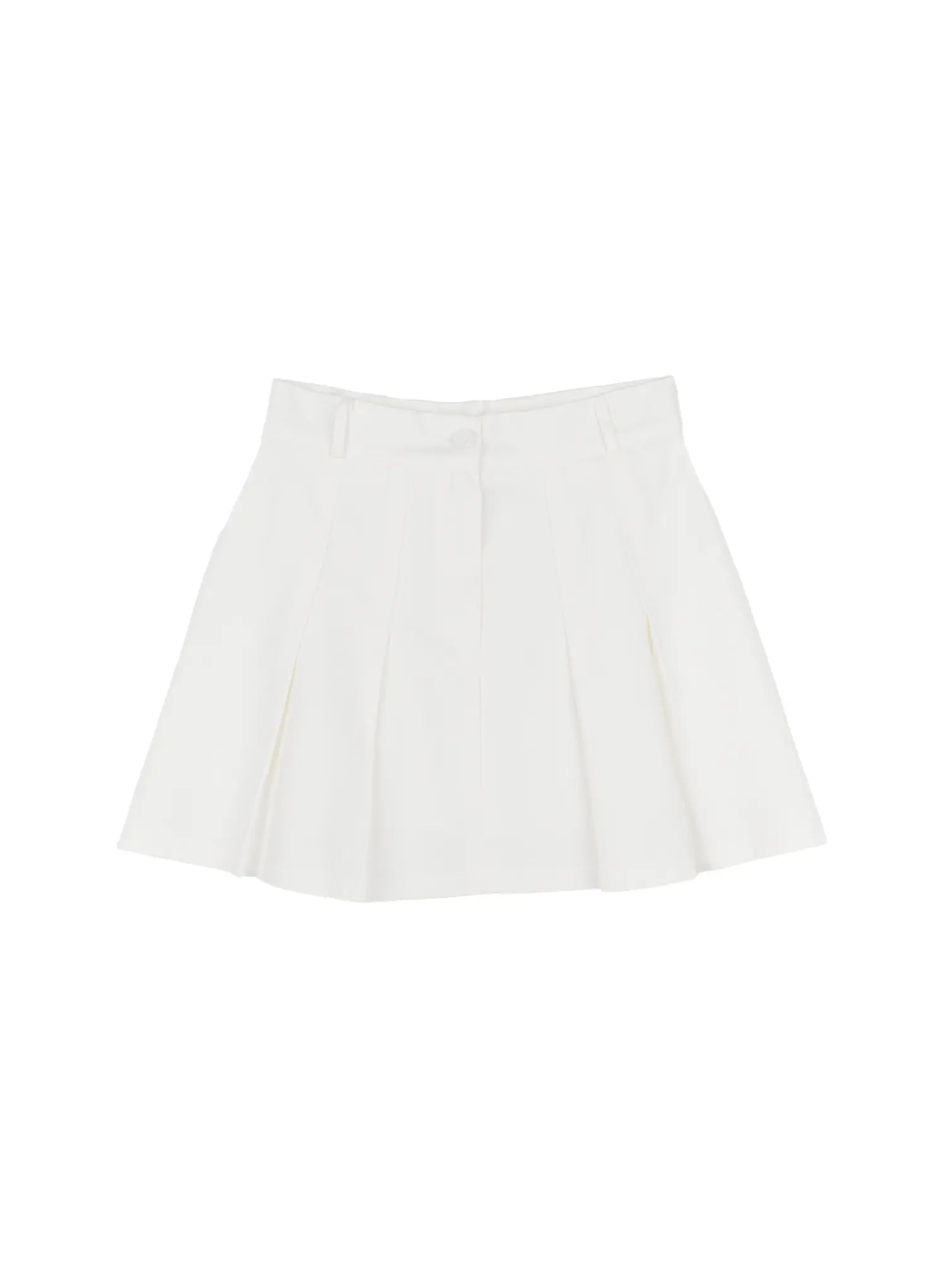 Solid Pleated Mini Skirt CU523